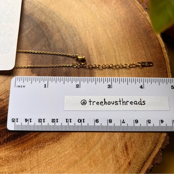 Arbonne Gold Bar Necklace with Logo - Picture 8 of 8